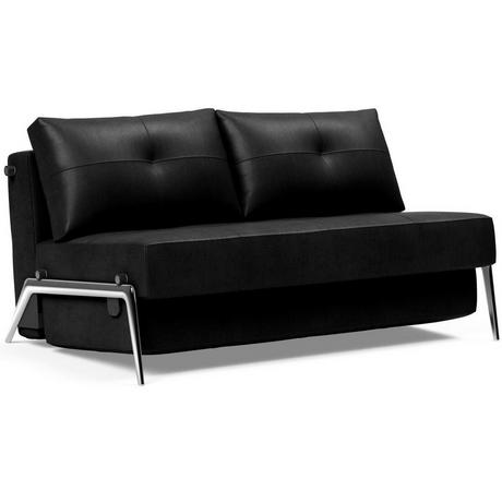 mutoni Divano letto Cubed 140 in alluminio - Nero Faunal  