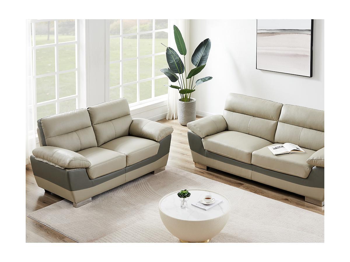 Vente-unique Ledersofa 2Sitzer FRANCESCA  