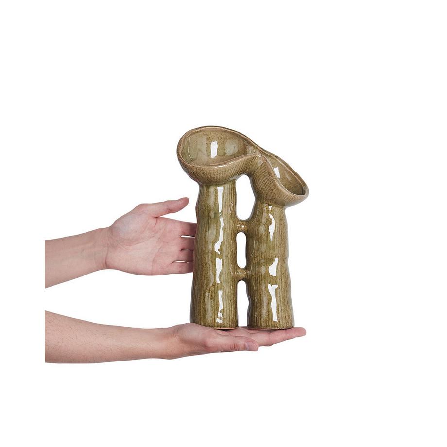 Beliani Vase à fleurs en Grès Moderne WATERPOPPY  