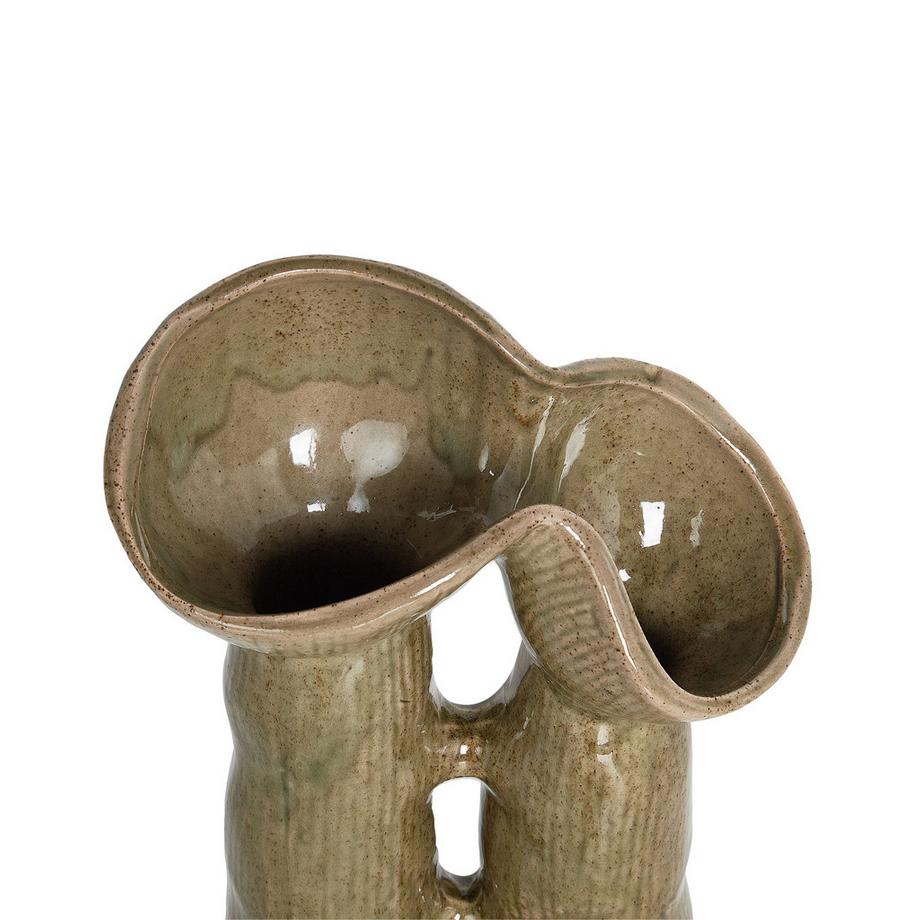 Beliani Vase à fleurs en Grès Moderne WATERPOPPY  