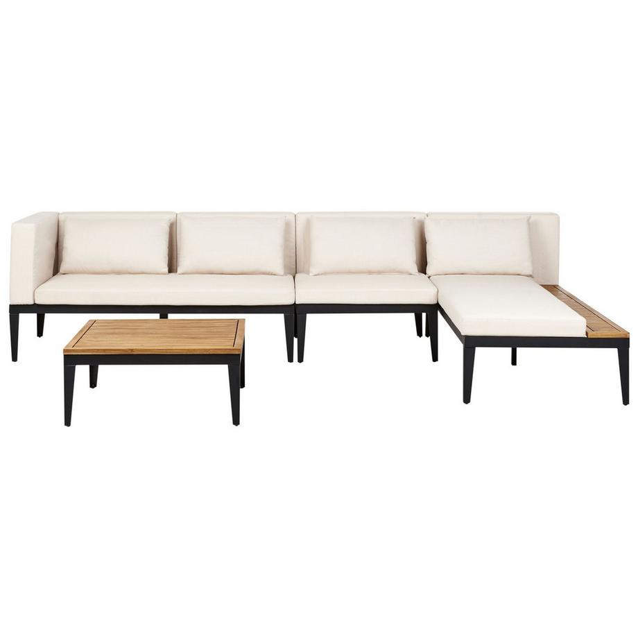 Lounge Set mit Tisch aus FSC® zertifiziertes Akazienholz Rustikal BRACCIANO
