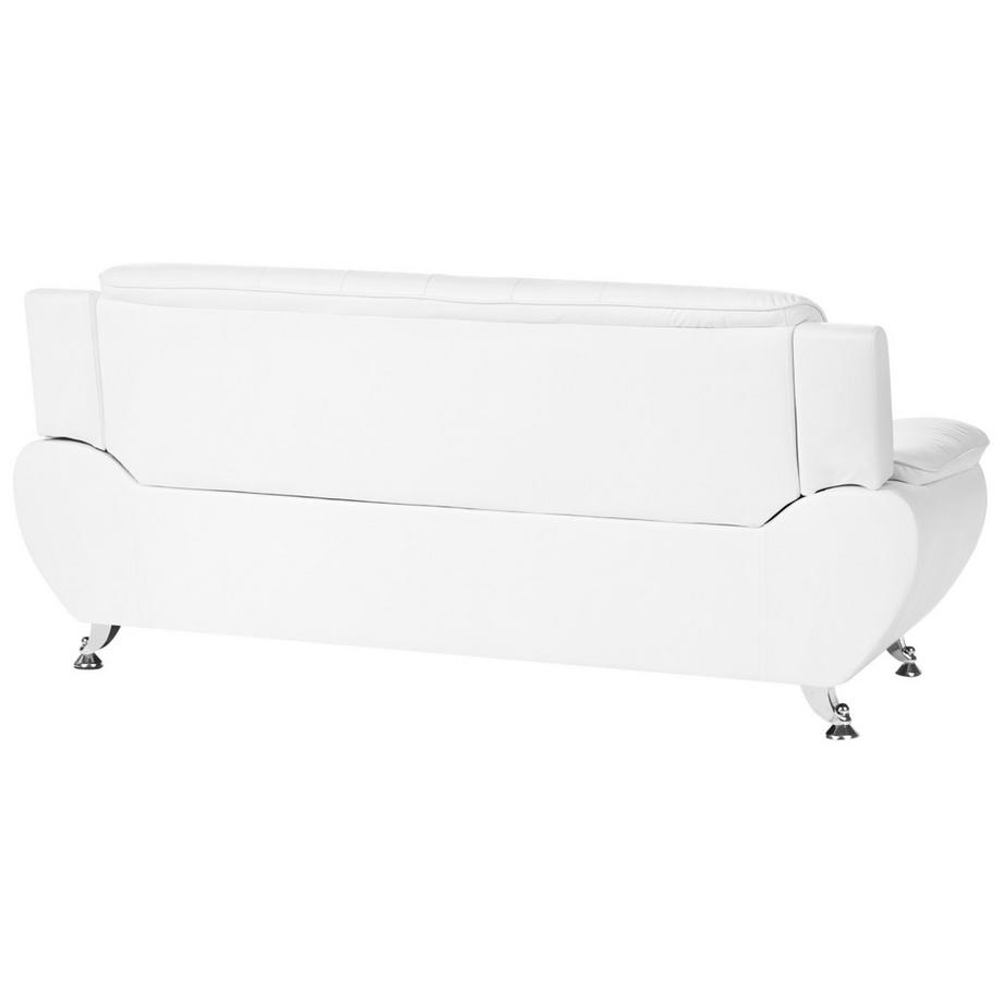 Beliani 6-Sitzer-Wohnzimmer Set aus Veganes Ökoleder Glamourös LEIRA  