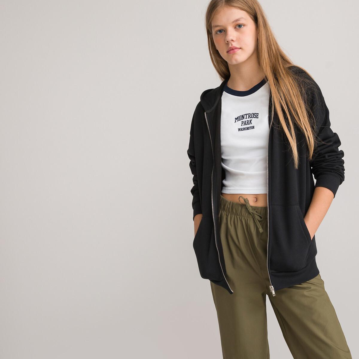 La Redoute Collections  Sweat zippé à capuche oversize en molleton unisexe 