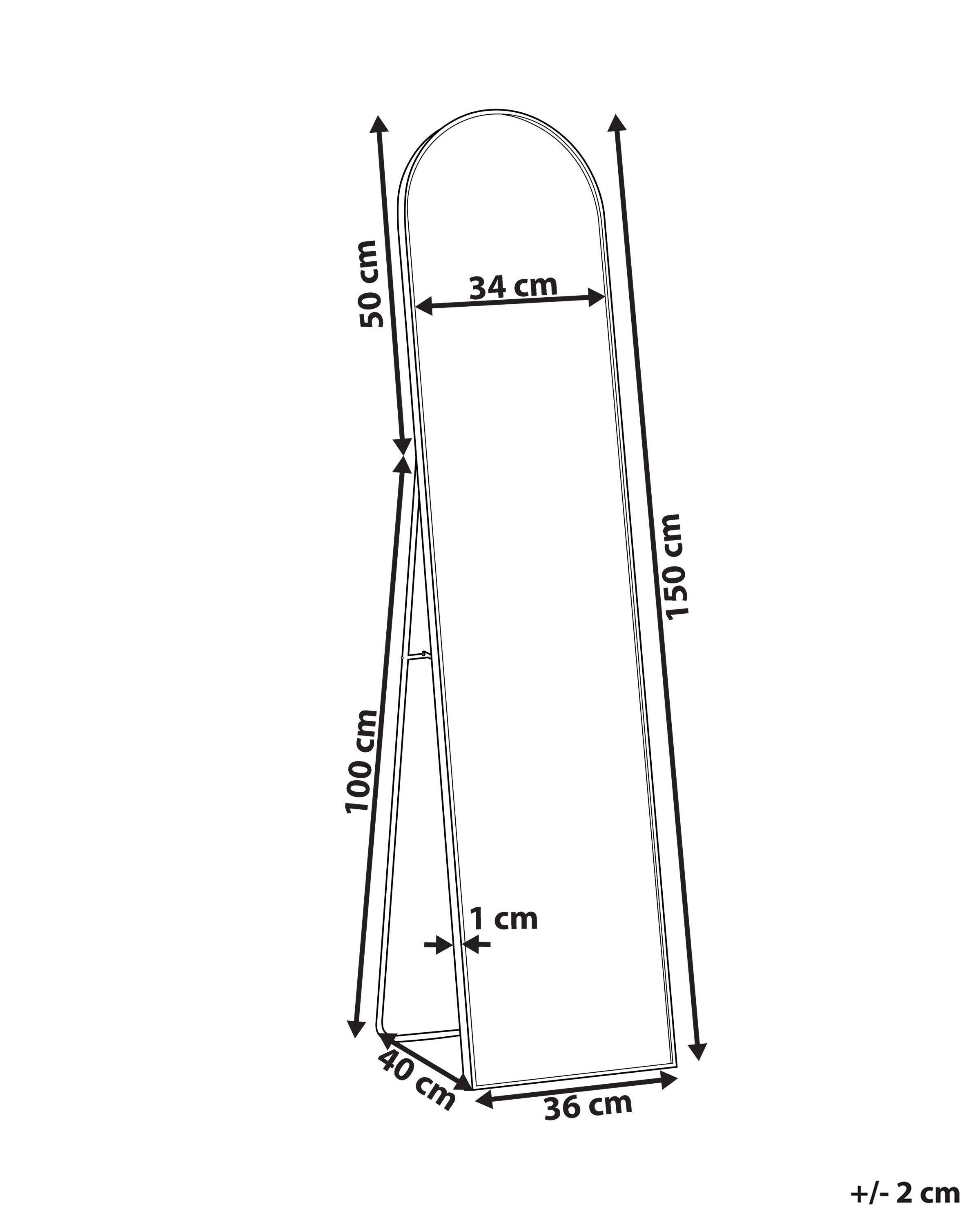 Beliani Standspiegel aus Aluminium BAGNOLET  