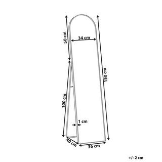 Beliani Standspiegel aus Aluminium BAGNOLET  