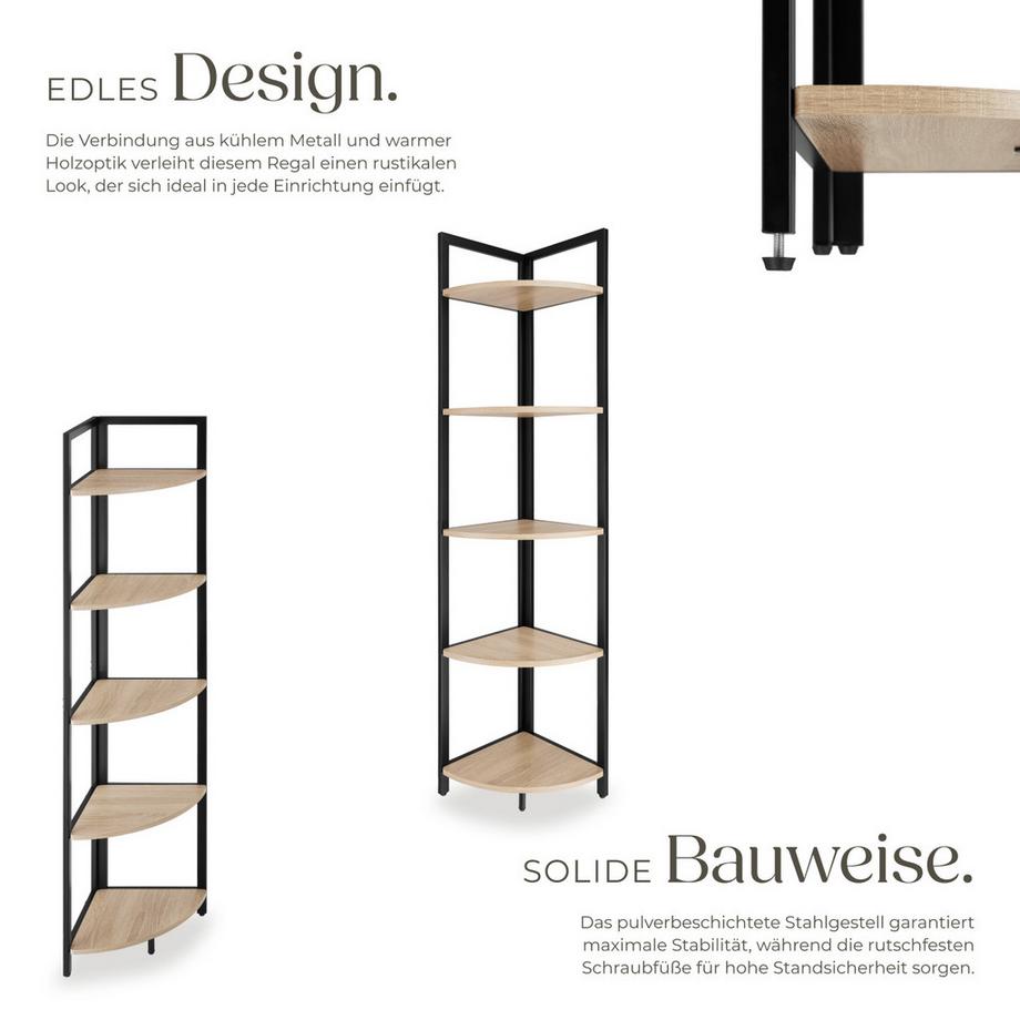 Tectake Eckregal Castlebar  Industrial Style Holz und Stahl  