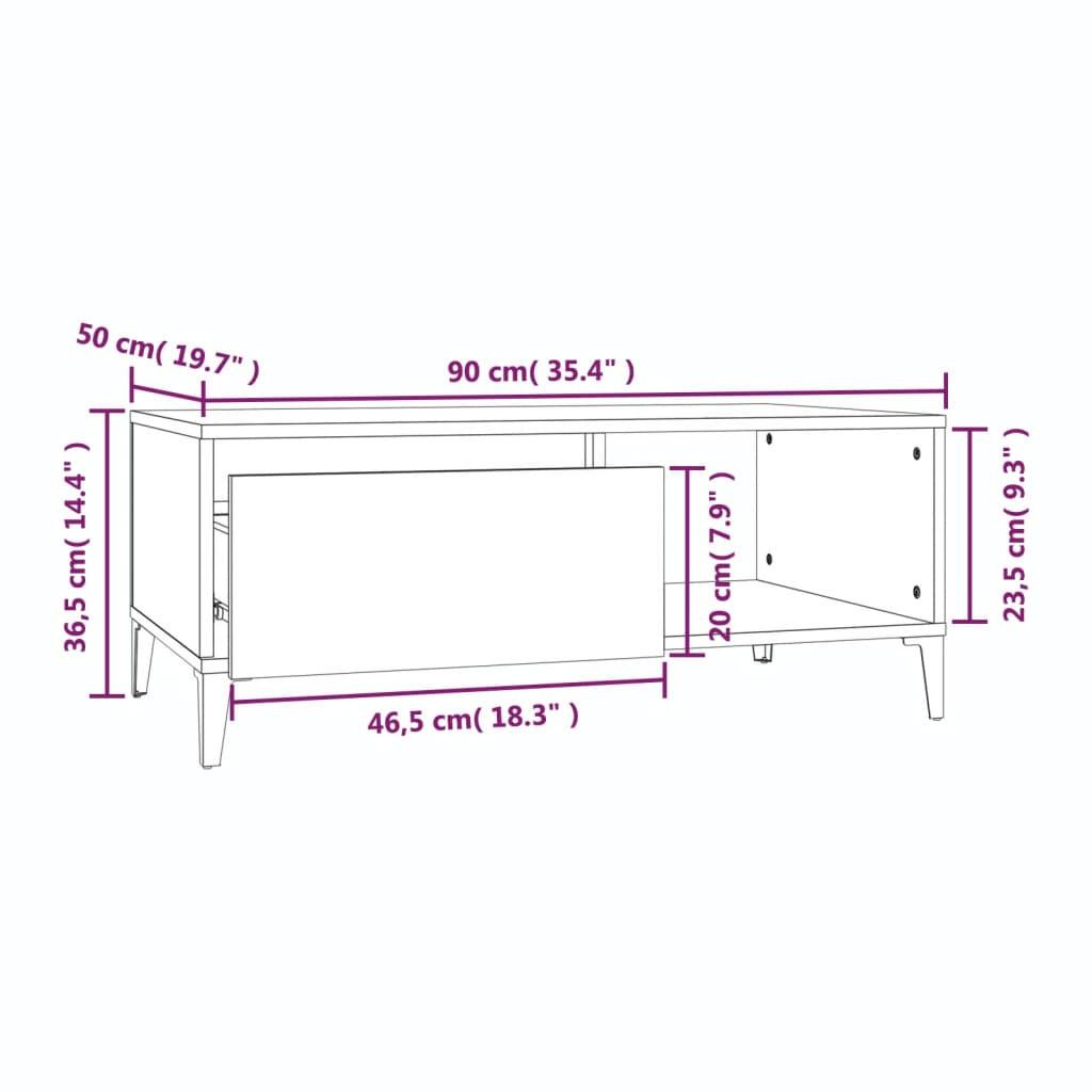 VidaXL Table basse bois d'ingénierie  