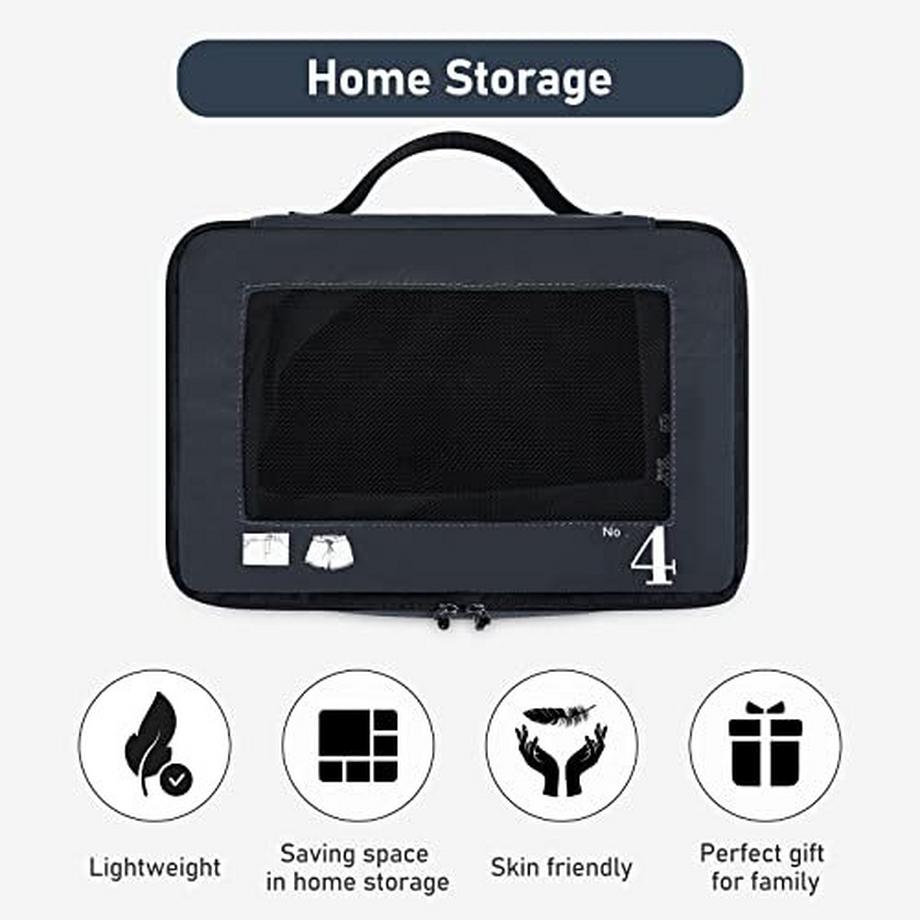 Only-bags.store 7-teiliges Koffer-Organisator-Set mit Packwürfeln und Schuhsack  