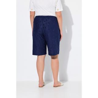 Ulla Popken Mary Frottee Palmen Weites Bein Shorts  
