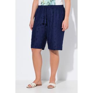 Ulla Popken Mary Frottee Palmen Weites Bein Shorts  