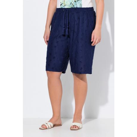 Ulla Popken Mary Frottee Palmen Weites Bein Shorts  