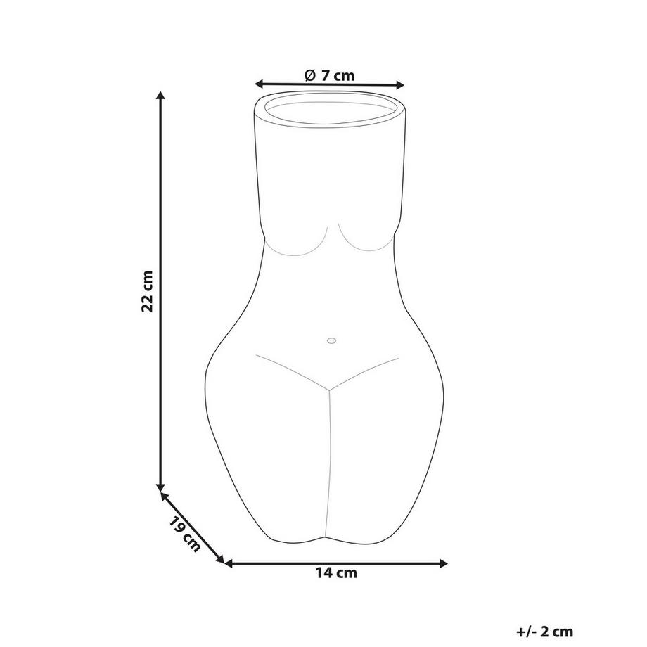 Beliani Vaso da fiori en Porcellana Moderno PYRGOS  