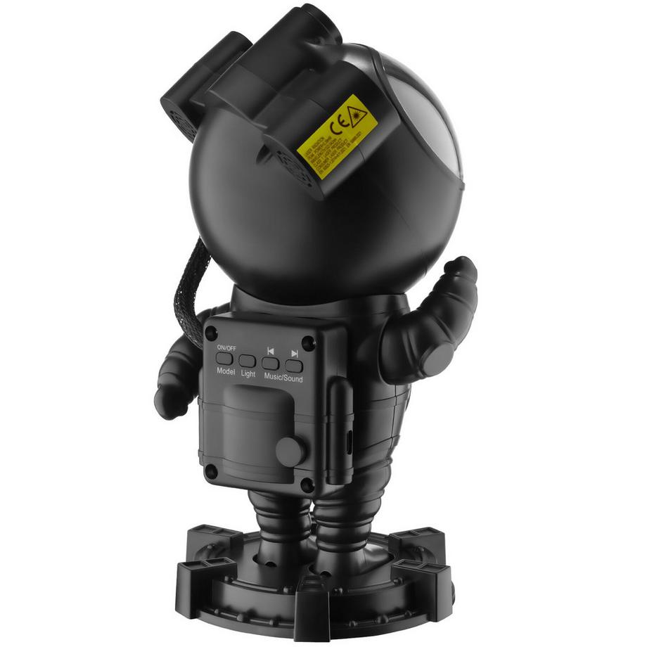 Tectake Proiettore a LED cielo stellato Astronaut Testa girevole a 360°, con stelle, luna e nebulosa  