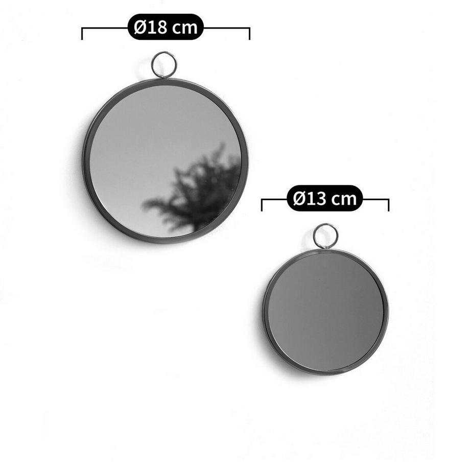 La Redoute Intérieurs Lot de 2 miroirs ronds à suspendre  