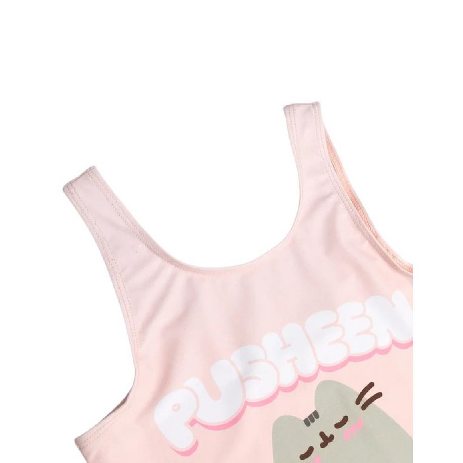 PUSHEEN  Costume Da Bagno Intero Testo A Bolle Ragazze 