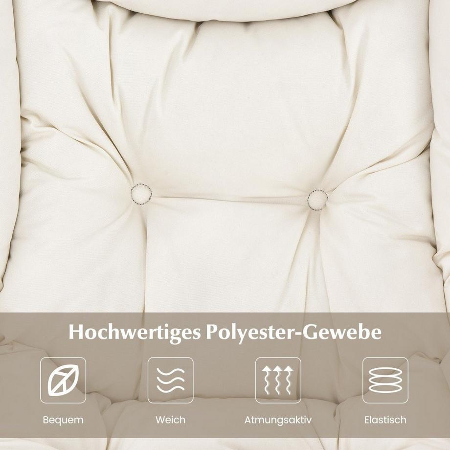 Northio Sessel mit Hocker, Armlehnen, Seitentasche und Fußstütze für ultimativen Komfort  
