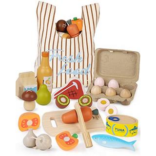 Activity-board  Accessoires de cuisine pour enfants en bois, accessoires de cuisine pour enfants, accessoires de cuisine pour enfants avec connexion velcro, nourriture jouet, accessoires de cuisine, jeux de rôle pour enfants 