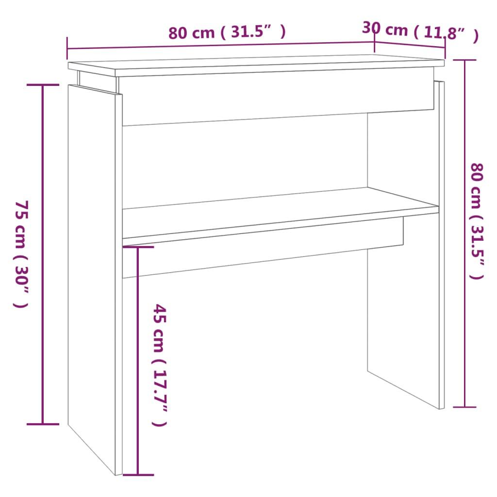 VidaXL Table console bois d'ingénierie  