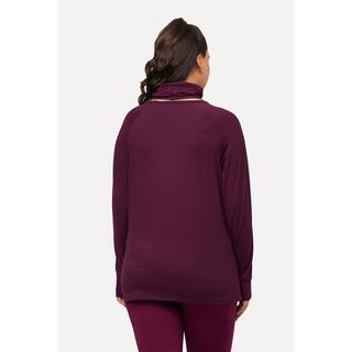 Ulla Popken  Sweater, Loop, Rundhals, Langarm, extraweich, Daumenloch 