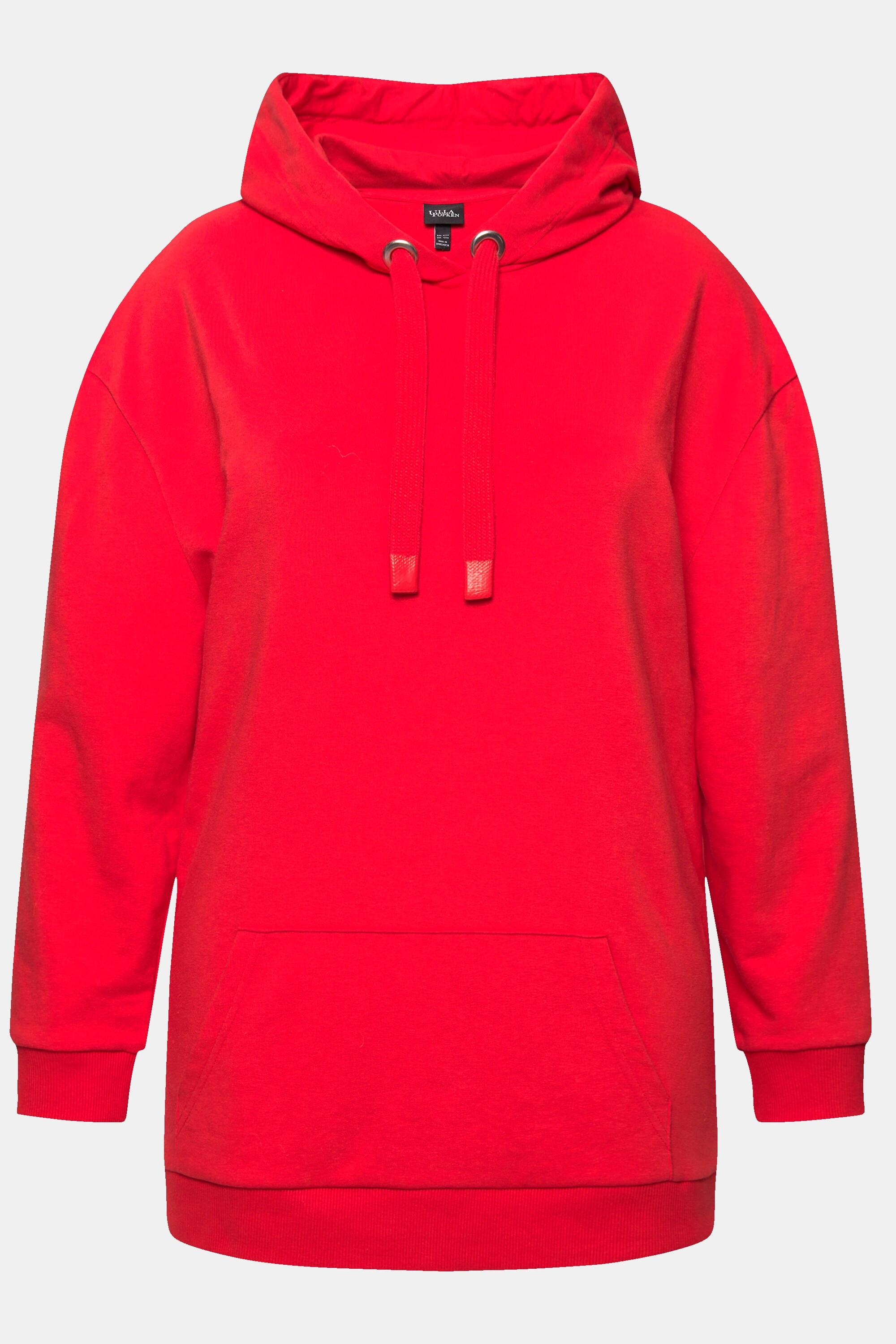 Ulla Popken Oversized Langarm Hoodie mit Schriftmotiv  