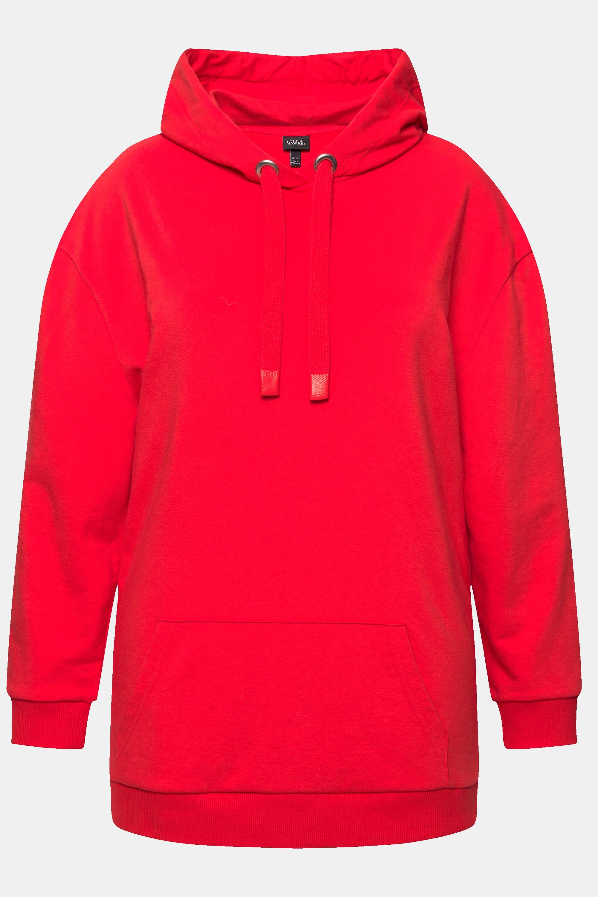 Ulla Popken  Hoodie, Schriftmotiv, Oversized, Kapuze, Langarm 