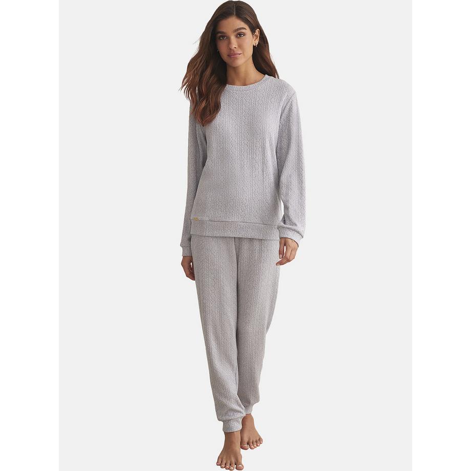 Pyjama pantalon top manches longues TEXTURAS