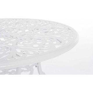 mutoni Table de jardin ronde Victoria 110x110 blanc  