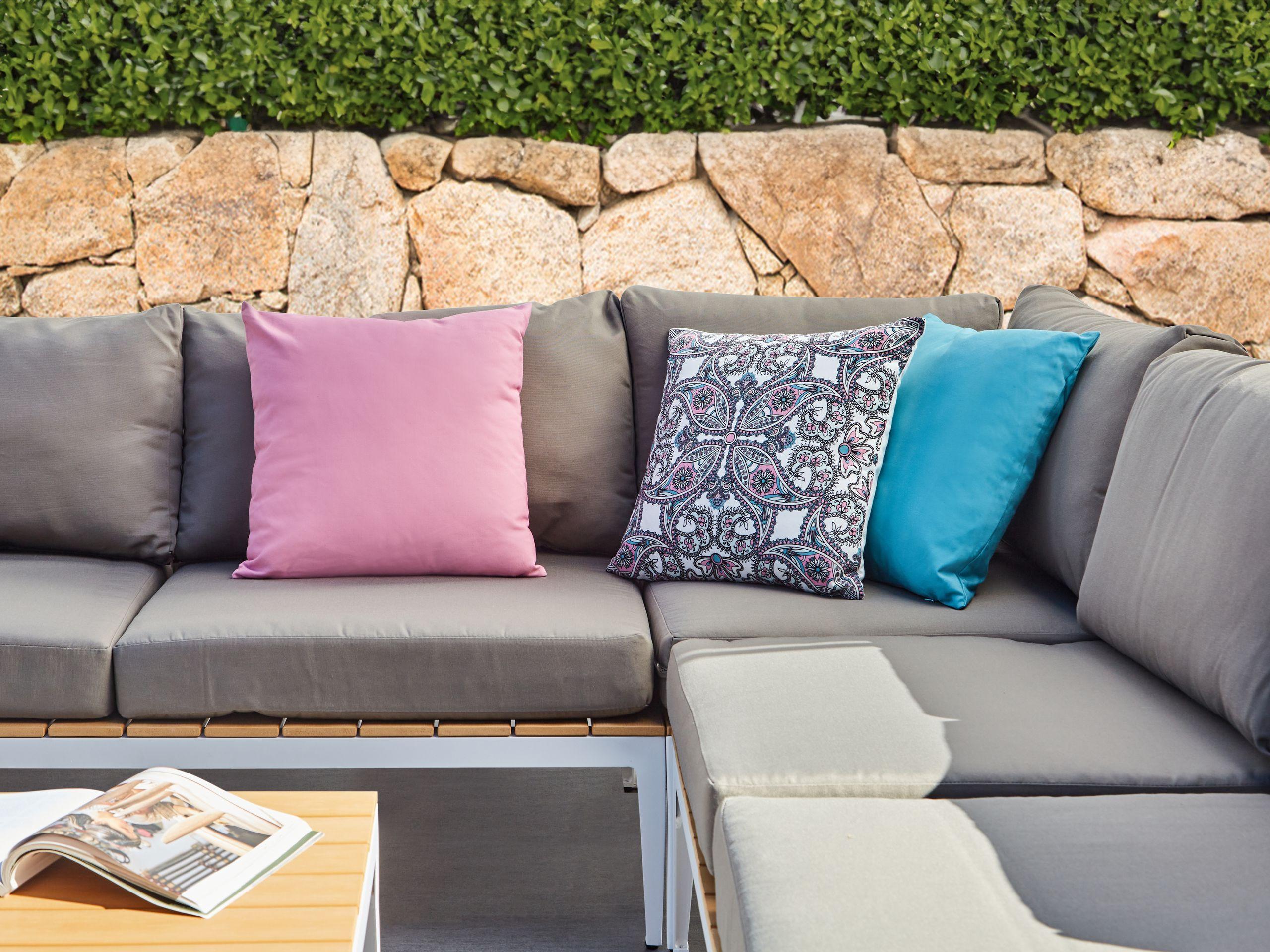 Beliani Gartenkissen 3er Set aus Polyester Modern TIDE  