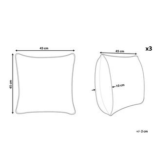 Beliani Gartenkissen 3er Set aus Polyester Modern TIDE  