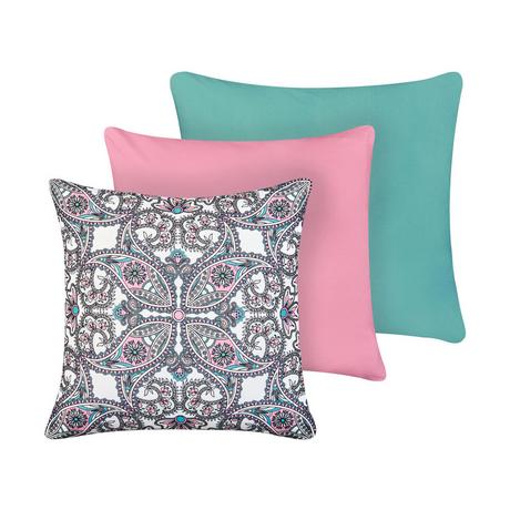 Beliani Gartenkissen 3er Set aus Polyester Modern TIDE  