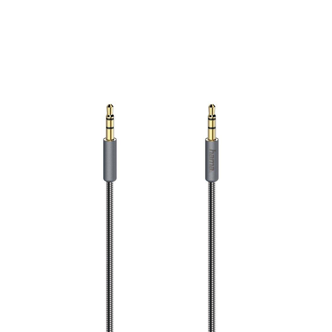 hama  Audio-Kabel "Elite", 3,5-mm-Klinken-St.St., Metall, vergoldet, 0,75 m 