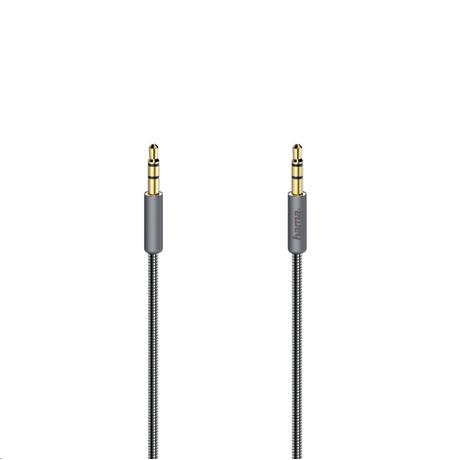 hama  Audio-Kabel "Elite", 3,5-mm-Klinken-St.St., Metall, vergoldet, 0,75 m 