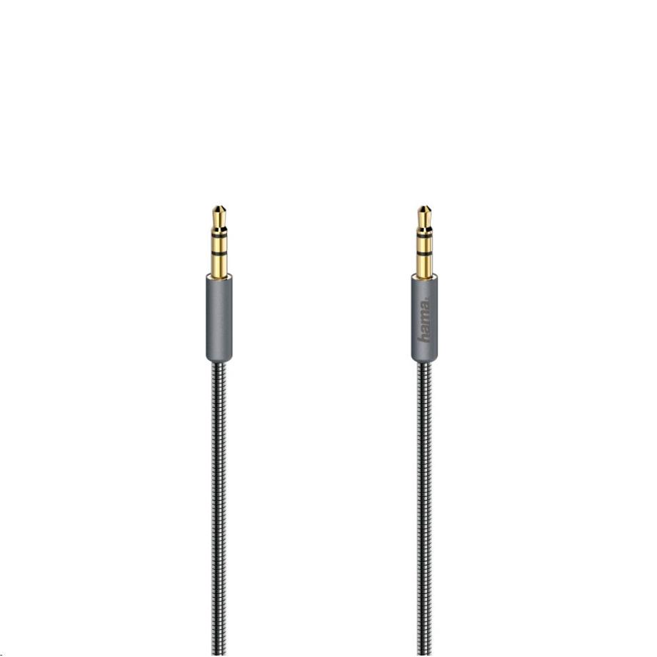 Audio-Kabel "Elite", 3,5-mm-Klinken-St.St., Metall, vergoldet, 0,75 m
