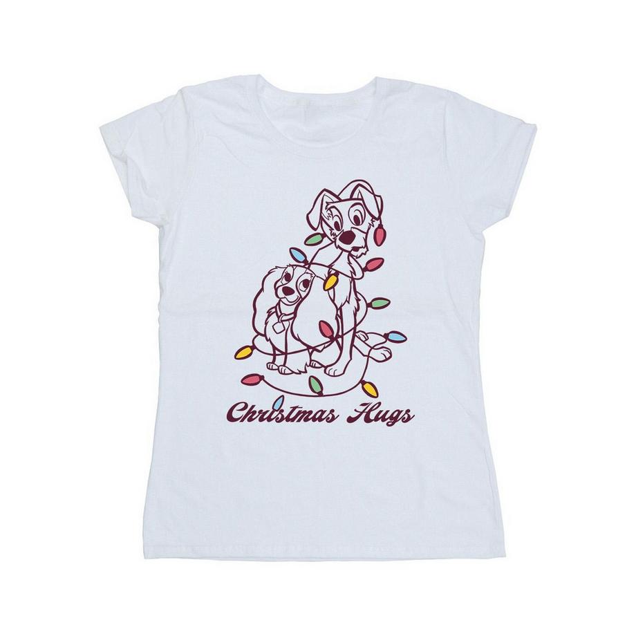 Disney Lady And The Tramp Christmas Hugs T-Shirt  