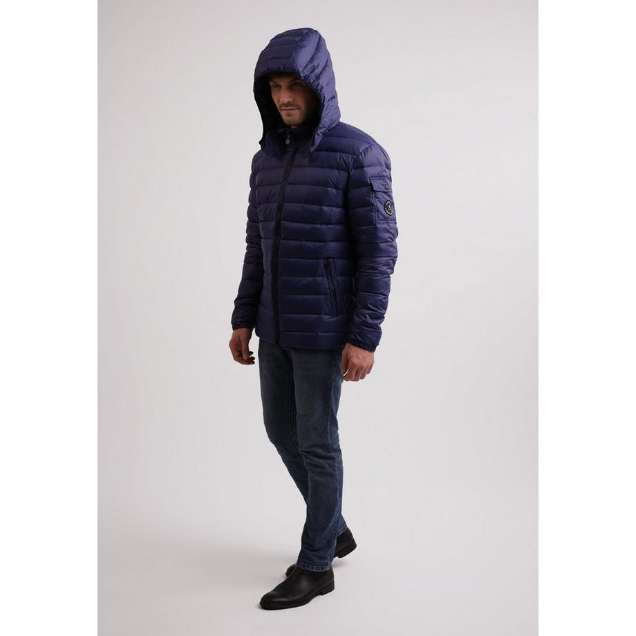 CASH-MERE.CH Piumino con cappuccio e fodera in cashmere  