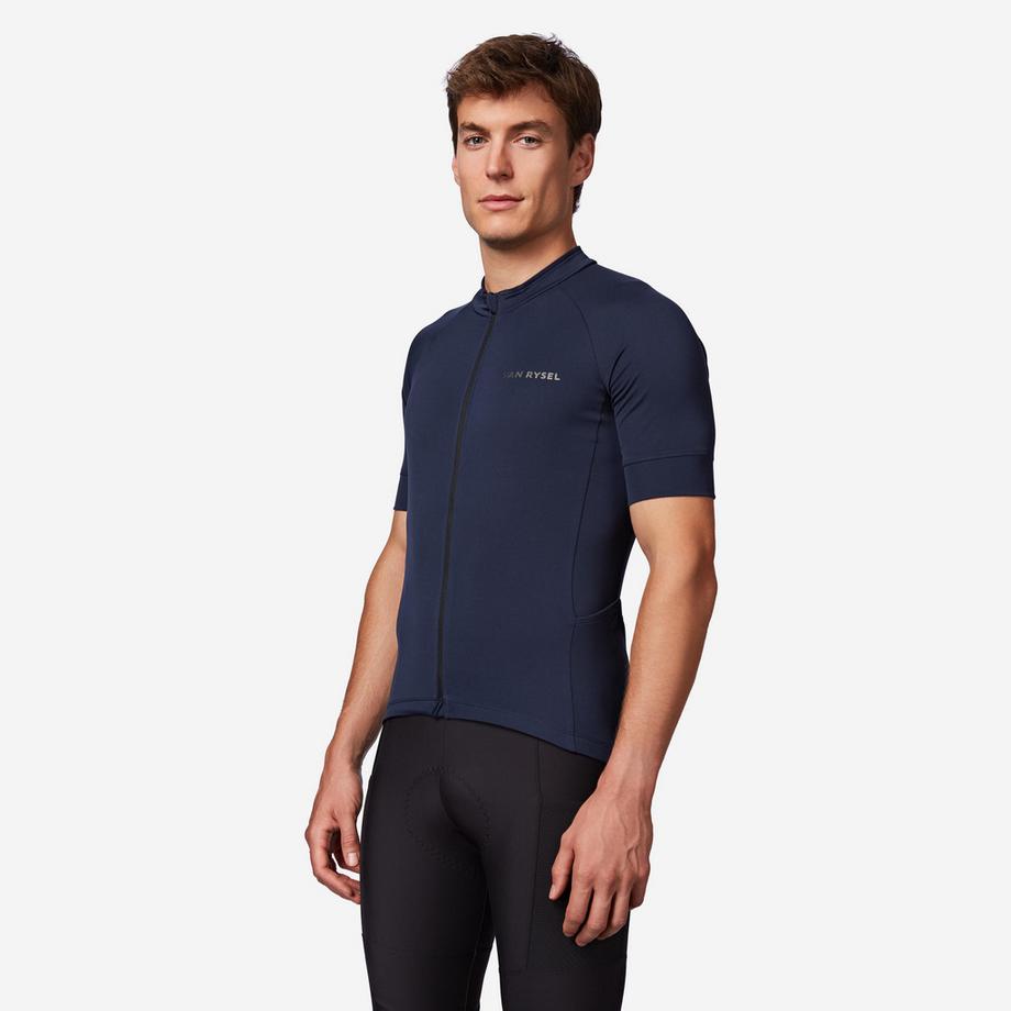 VAN RYSEL  Maillot manches courtes de vélo de route homme - Discover bleu acier 