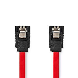 Nedis  Cavo SATA | 3 Gbps | SATA 7-Pin femmina | SATA 7-Pin femmina | Nichelato | 0,50 m | Piatto | PVC | Rosso | Scatola 