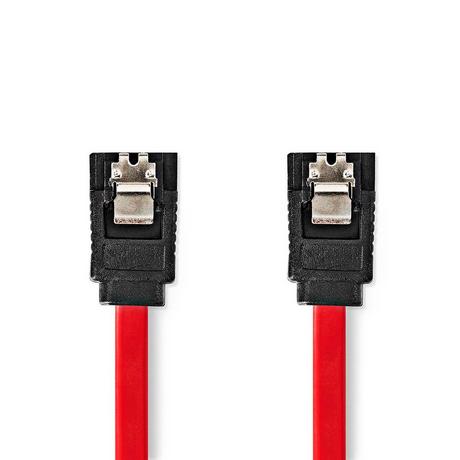 Nedis  Cavo SATA | 3 Gbps | SATA 7-Pin femmina | SATA 7-Pin femmina | Nichelato | 0,50 m | Piatto | PVC | Rosso | Scatola 