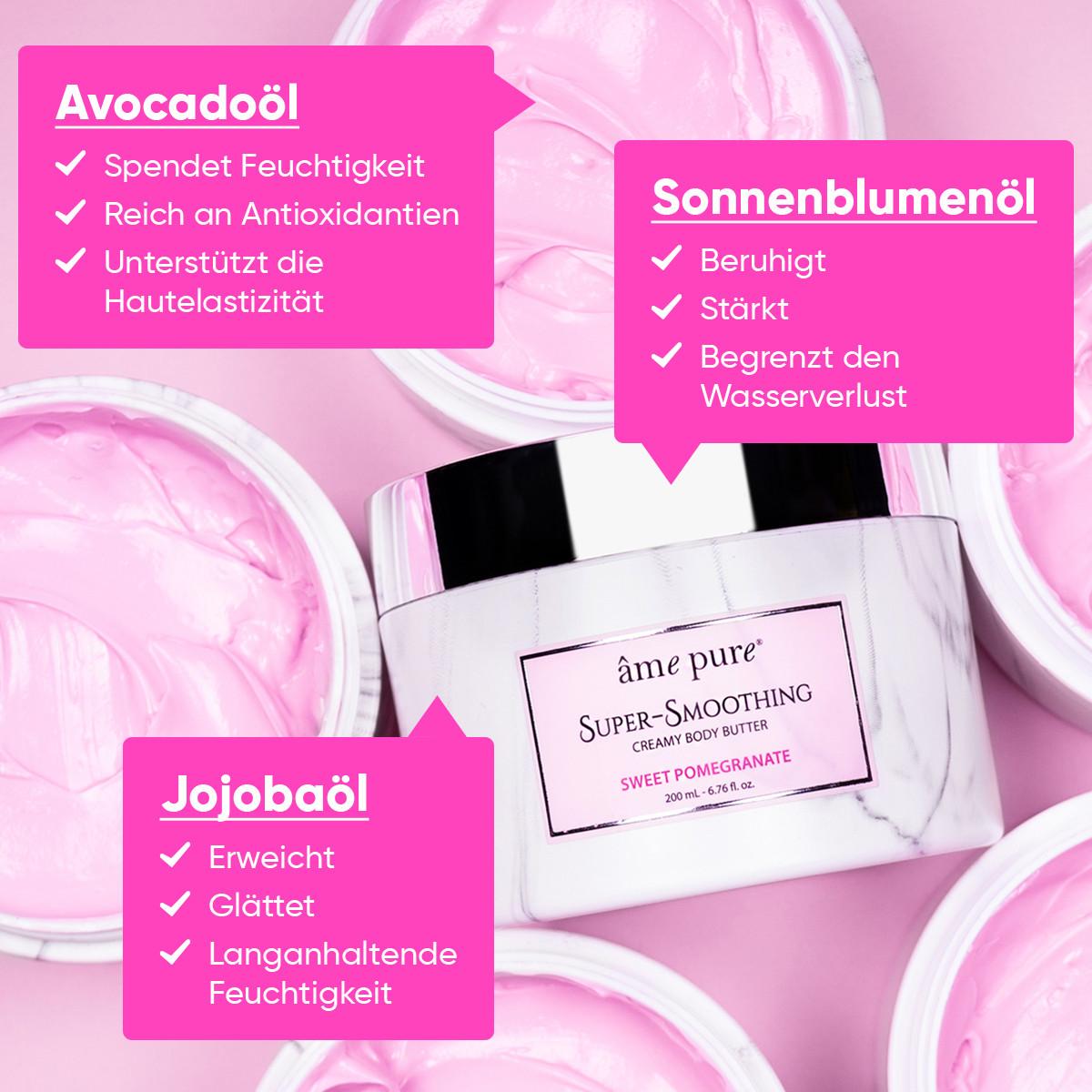 âme pure  Body Butter | Sweet Pomegranate - Feuchtigkeits Körpercreme mit Granatapfelduft 
