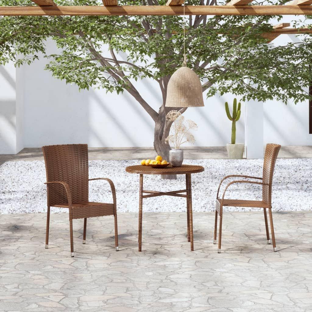 VidaXL set da pranzo da giardino Polirattan  