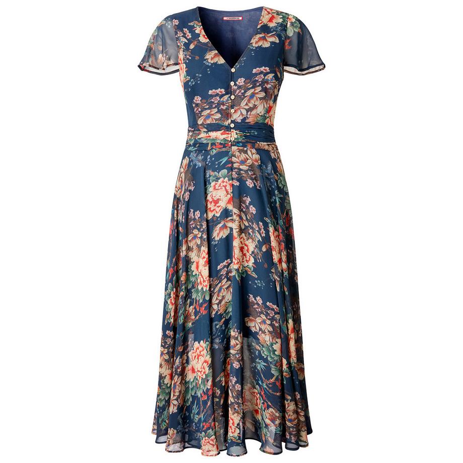 Joe Browns Abito floreale vintage in georgette  