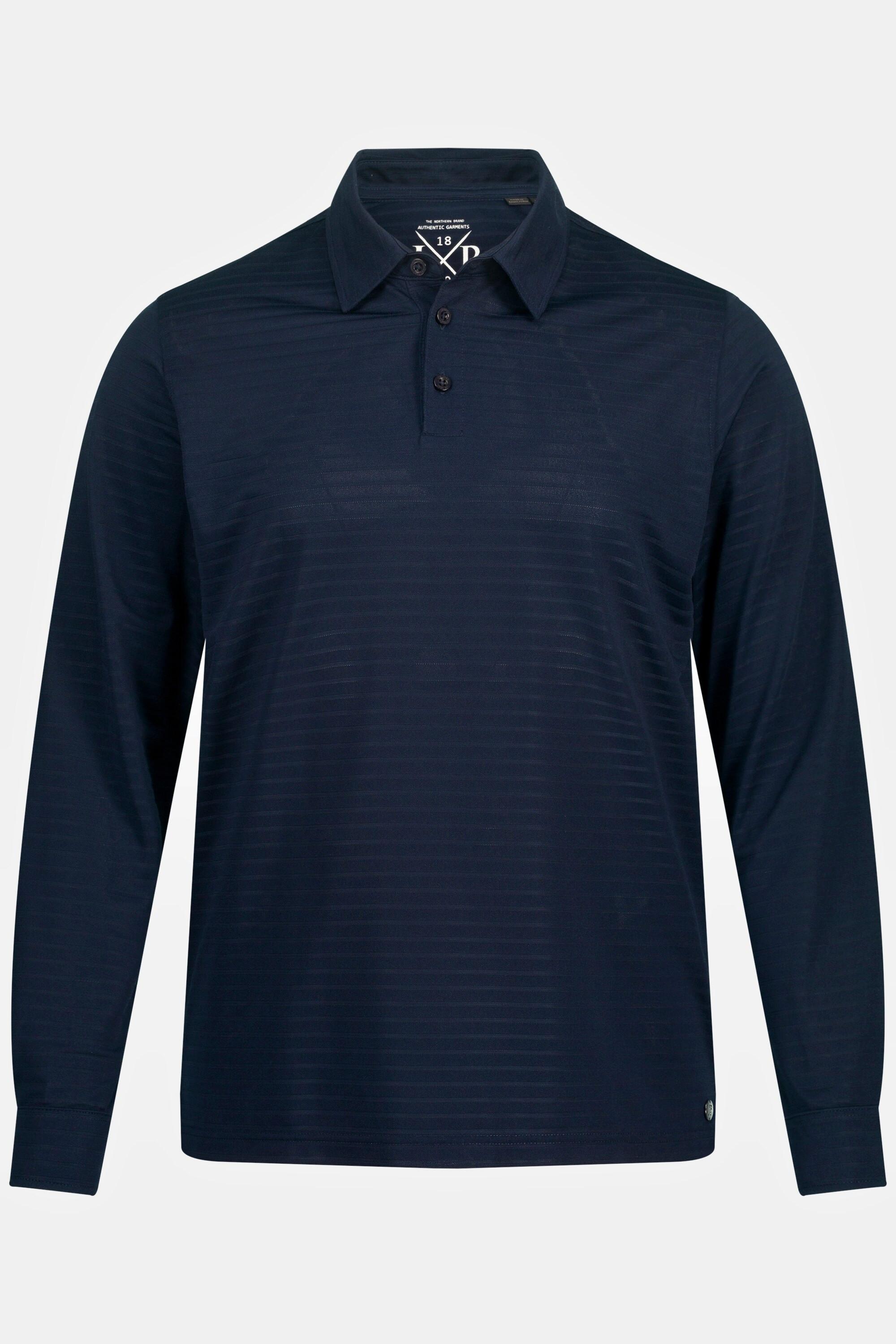 JP1880  Poloshirt, OEKO-TEX, Langarm, Jacquard, Polokragen 