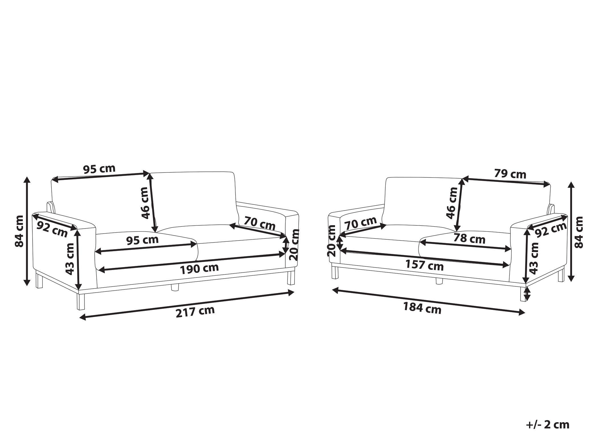 Beliani Wohnzimmer Set aus Polyester Modern SIGGARD  