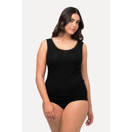 Ulla Popken  Maillot de corps, dentelle, encolure ronde, coton Supima 