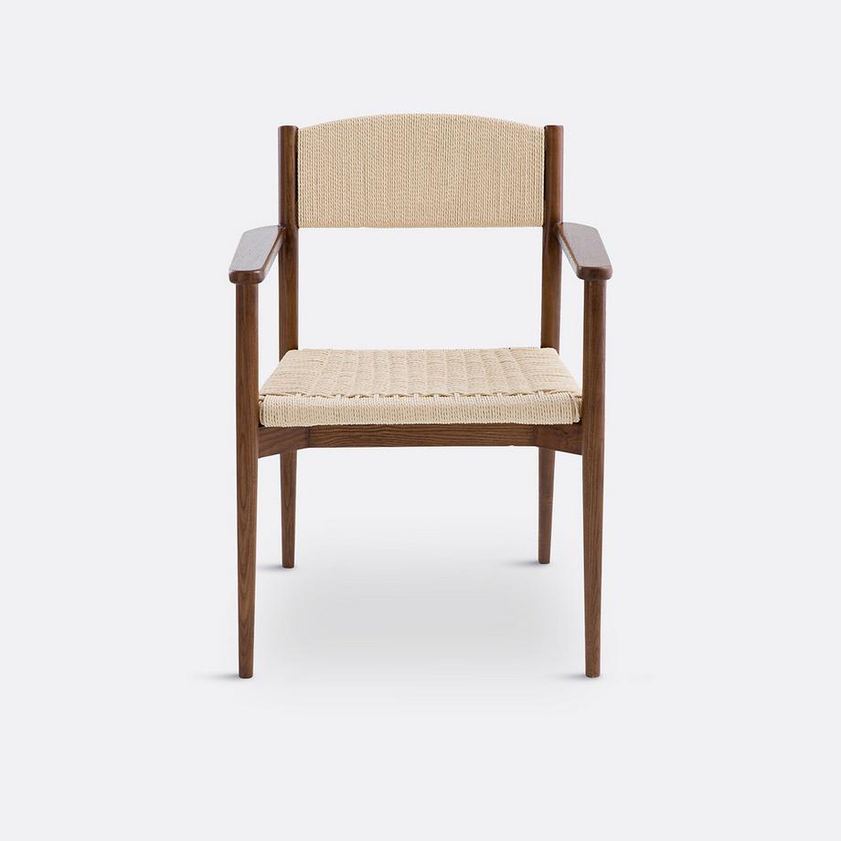 La Redoute Intérieurs Fauteuil de table frêne massif et tressage  