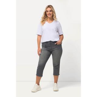 Ulla Popken  Jean Mony 7/8, taille élastique, poches zippées 