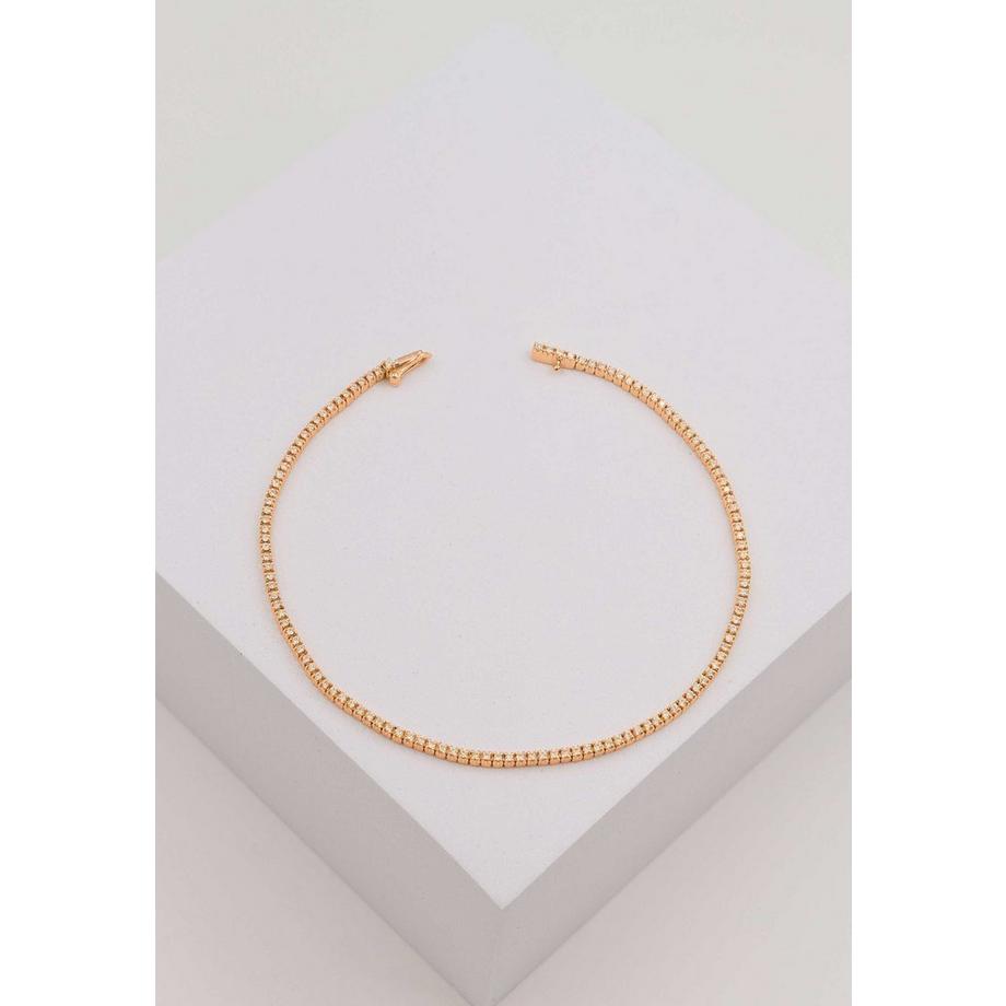 MUAU Schmuck  Bracelet Rotgold 750 Brillanten 0.60ct. 17cm 4-Griff-Fassung 
