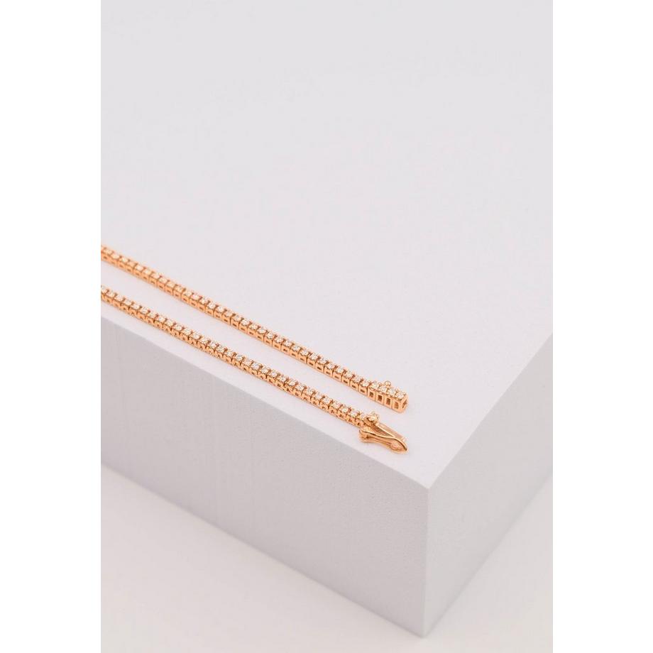 MUAU Schmuck  Bracelet Rotgold 750 Brillanten 0.60ct. 17cm 4-Griff-Fassung 
