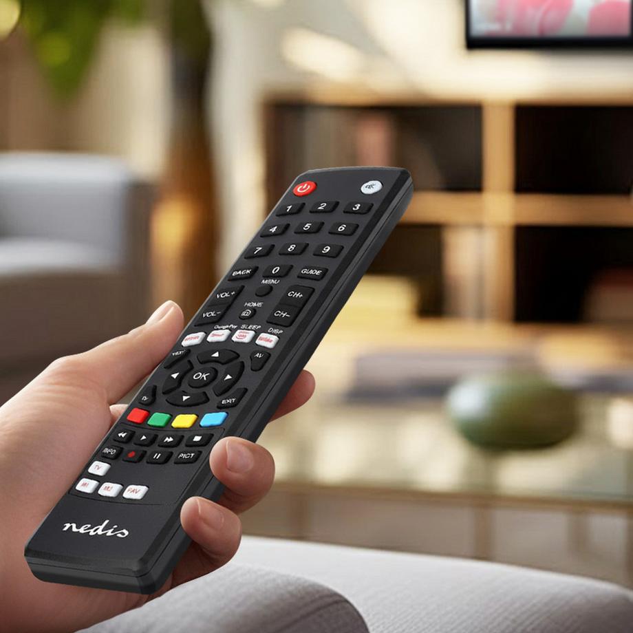 Nedis  Télécommande universelle | Pré-programmé | 1 appareil | Amazon prime / Disney + Button / Google Play Button / Netflix Button / YouTube Button | Infrarouge | Noir 