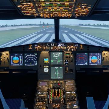 Flugsimulator Airbus A320 für 45 Minuten (für 1 Person)